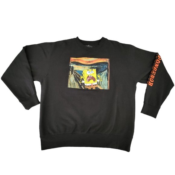 Nickelodeon Graphic Spongebob Squarepants Black Long Sleeves Sweatshirt - Picture 1 of 9